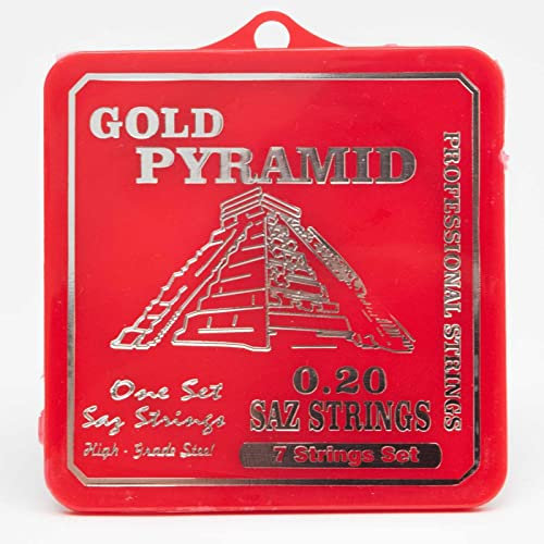 Original Pyramid Saz Saiten für Long Neck Saz, 0,20 Gauge, deutsches Hardbox-Set