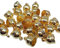 Yurosiay Lot de 50 embouts dorés pour bijoux - Cordon en cuir - Avec œillet - En cuir - Avec œillet - Pour fabrication de bijoux