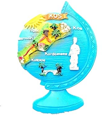 Globe Of Kos Greece Magnet Kitchen Fridge Decorated Magnet