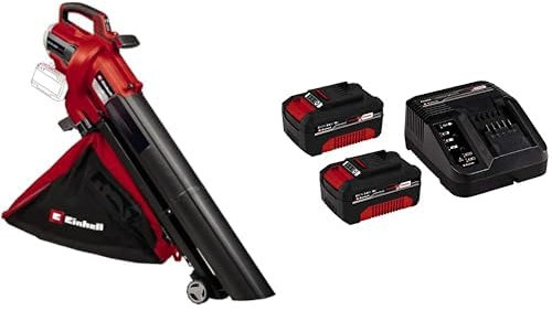 Einhell Professional Aspirateur-souffleur de feuilles sans fil VENTURRO 36/240 Power X-Change (36 V, puissance 740 m³/h max., sac 45 L, soufflage jusqu’à 240 km/h) avec Chargeur et 2 Batteries 3,0Ah
