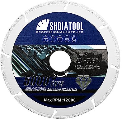 SHDIATOOL METAL SHOCK - Diamant Trennscheibe 125 x 1,4 x 22,23 mm - geeignet für Metall/Stahl/Inox - passend für Winkelschleifer