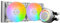 MSI MAG CORELIQUID E240 White - AIO RGB CPU Liquid Cooler - 240mm Radiator - Dual 120mm ARGB PWN Fans.