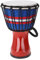 GURU SHOP Farbige Djembe/Holztrommel/Percussion Rhythmus Klang Instrument - rot 32 cm, Musikinstrumente