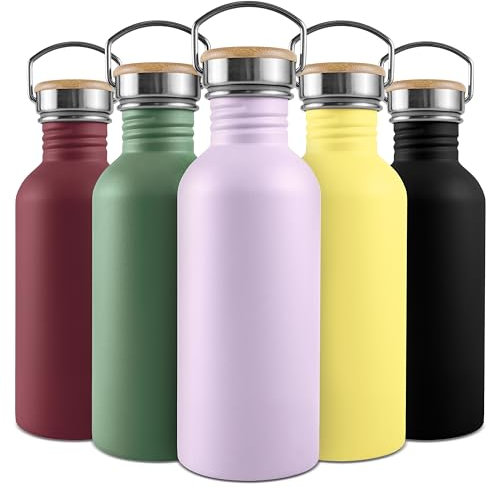 Bambaw Stainless Steel Water Bottle 1l, Purple Water Bottle, Non-Insulated Water Bottle, Metal Water Bottle, BPA Free Water Bottle, Leakproof Water Bottle, Reusable Water Bottle – Lavander Haze