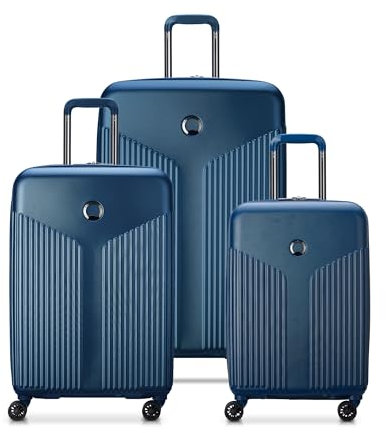 DELSEY PARIS Comete 3.0 Hardside Erweiterbares Gepäck mit Spinnrollen, Blau, 3-Piece Set (20/24/28), Comete 3.0 Hardside Erweiterbares Gepäck mit Spinnrollen