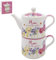 Lesser & Pavey Mothers Day Gift Ceramic One Cup TeaPot Gift Set | Gift Set Includes Cup & Teapot for 1 | Tea Pot Gift for Mums Birthday or Mother's Day