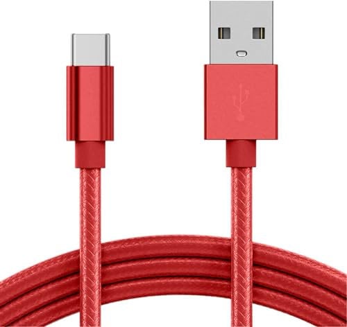 KP TECHNOLOGY [6.6ft/2m Charger Cable for Nokia G42 / G22 / G60 / C32 / G11 / XR21 / XR20 / X30 / X20 / X10 / G21 / G50 / G20 / G10 / Nokia 8.3/5.3/3.4/5.4/6.2 7.2 (RED)