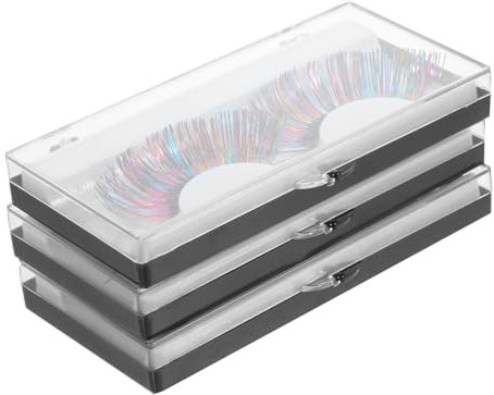 Didiseaon Lot De 3 Faux Cils Pour Maquillage Dhalloween Colorés Chics Légers Et Confortables Pour Femmes 3 Paires X 3