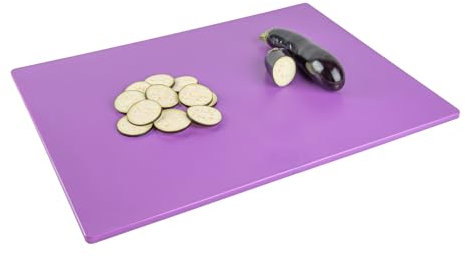 Restaurantware-RW Base 24 x 18 Inch Cutting Board, 1 Color Coded Chopping Board - No Scratch, Dishwashable, Purple Plastic Cutting Board Mat, No Odor, Durable, No Slip, for No Allergen Food