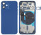High-Tech Place Cover posteriore della batteria (con tasti laterali e vassoio per schede e potenza + volume del cavo Flex e modulo di ricarica wireless) per iPhone 12 Mini