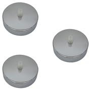 3 Pack Chrome Ceiling Rose 100mm Metal Round Ceiling Canopy Side Entry | Cord Grip Base Cover Plate for Pendant Light Fittings Modern Pendant Ceiling Lights Lamp Holder Base Home Lighting Accessory