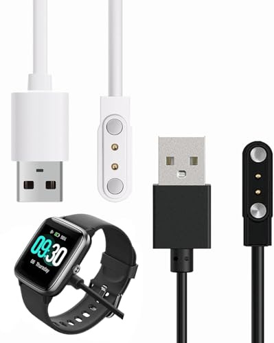 Magnetisches Smartwatch-Ladegerät, 2-poliges magnetisches Ladekabel mit integrierten Sicherheitsfunktionen, Smartwatch-Zubehör, kompatibel mit SW022/GTX/RT LSO5S/LW11 Kinder-Fitness-Tracker-Uhr (4