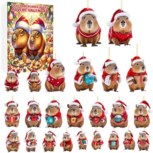 Adventskalender Feiertags-Adventskalender 2D-Weihnachts-Fantasie-Charakterfiguren Kinder Adventskalender 24 Countdown-Kalender-Anhänger Aus Acryl Weihnachts-Countdown-Schlüsselanhänger-Spielset