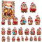 Adventskalender Feiertags-Adventskalender 2D-Weihnachts-Fantasie-Charakterfiguren Kinder Adventskalender 24 Countdown-Kalender-Anhänger Aus Acryl Weihnachts-Countdown-Schlüsselanhänger-Spielset
