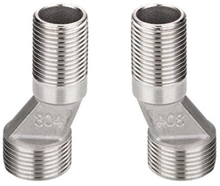 Lot de 2 raccords excentriques en acier pour robinet mural, adaptateurs de plomberie, adaptateurs d'extension de robinet