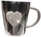 Taza de acero inoxidable, tazas de café de metal, tazas de té, tazas de 300 ml con asa, 300 ml de café de en forma de corazón, taza de café de en forma de corazón para el día de San