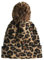 CHTME Universal Strickmütze Mütze Tier Leopard 1 Stück Winter Strickmütze Slouch Beanie Mütze Hut Strickmütze Warme Winter Gepardenhüte Animal Print Beanie Hut Warme Mütze mit Pom Pom