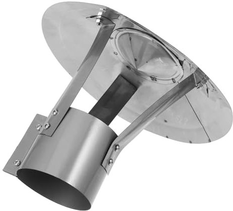 ABOOFAN Galvanized Iron Chimney Cap Stove Pipe Rain Cover for Chiminea Vent Pipe Cap Backflow Prevention Debris Blockage Outdoor Roof Chimney Flue Cover