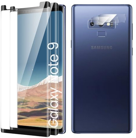 [2+2 Stück] Schutzfolie für Samsung Galaxy Note 9, Anti-Kratzen Schutzfolie Panzerfolie, Panzerfolie HD Clear Displayschutz, HD Fingerabdruck Kostenlos, Berührungsempfindlich