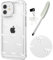 Knoowcase Case for iPhone 12, Cute Bowknot Pattern Clear Soft TPU Shockproof Phone Case for Women Girls, Slim Fit Silicone Bumper Shell Drop-Protection Transparent Cover for iPhone 12,White
