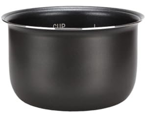 PYQMZTRV Electric Pressure Cooker Liner4L/5L/6L Non-stick Rice Pot Gall Black Crystal Inner Accessories Parts Cooking Only，Compatible For Midea(6L)