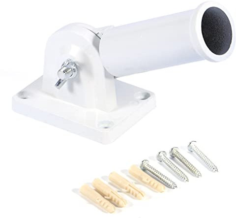 Culnflun Stainless Steel Adjustable Flag Pole Holder Windsock Base with Screws Ideal for Flag Display National Day Shop Window Decor