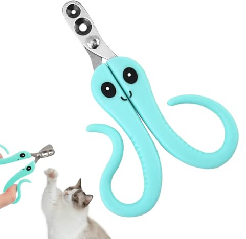 Bomefoi Cortador de uñas de gato, cortaúñas de gato - Cortador de uñas de metal para gatitos | Herramienta profesional de cuidado de acero inoxidable, tijeras de garras para mascotas, tijeras de uñas