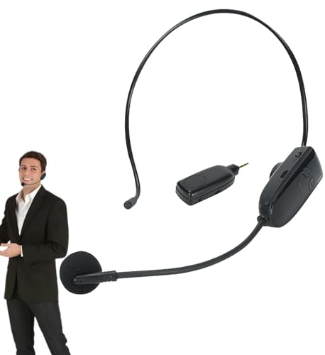Head-Mounted Wireless Mikrofon – Wireless Headset Handheld | Fitness Headset Wirelesses Mikrofon, wasserdicht, Sweatproof Mikrofon, Voice Verstärker, Tour Guides Fitness