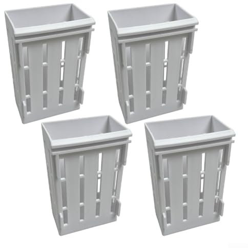 4 supporti per piante per acquario, design sicuro per sostenere piante acquatiche (bianco)