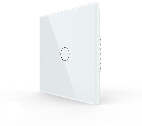 LIVOLO Interrupteur tactile intelligent, panneau mural 1 gang, contrôle par application avec passerelle, interrupteur mural intelligent sans fil avec rétroéclairage LED, contrôleur vocal compatible