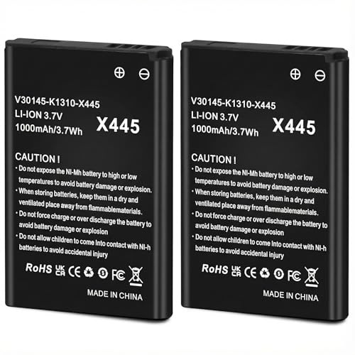 Akku für Siemens Gigaset SL78H SL780 SL785 SL788 SL400 SL400A SL400H, Ersatzakku für Telekom A806 X656 V30145-K1310K-X444 V30145-K1310-X445, (1000mAh, 2 Stück)