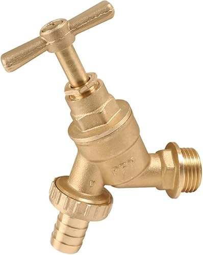 Aigher Outdoor Garden Tap, 1/2 Brass Wall Mounted Hose Bib, Heavy Duty Water Tap for Garden Hose, Car Wash & Irrigation