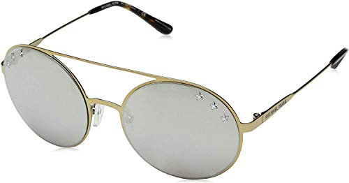 Michael Kors Damen Cabo 11936G 55 Sonnenbrille, Gold (Pale Gold/Tone/Silver Mirror)