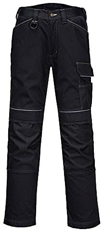 Portwest T601BKR32 Urban Work Trousers, 32, Black