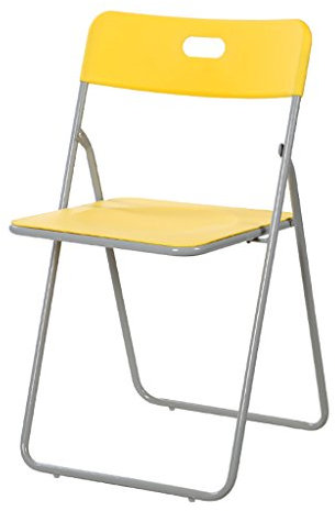 Klappstuhl Stuhl Kunststoff Klappstuhl Stuhl Haushalt Rückenlehne Stuhl Computer Stuhl Esszimmer Stuhl Büro Einfache Mode Sitz Außen Lounge Stuhl ( Farbe : Gelb )