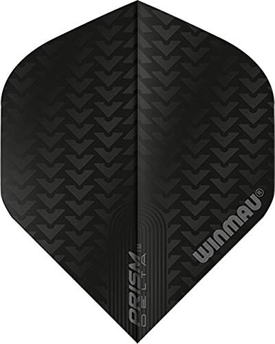 WINMAU Prism Delta Black Extra Dicke Dart Flights - 1 Sätze pro Packung (3 Flights insgesamt)