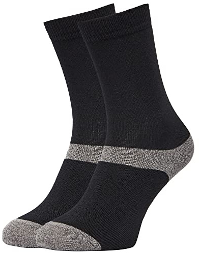 Peter Storm Unisex Multiactive Coolmax Walking Liner Socks, Hiking Liner Socks, Trekking Liner Socks, Pack of Two, Black, L