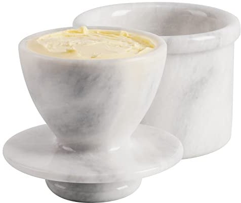RadicalN Butter Dish Planter Handmade Marble Butter Storage Marble Kitchen Storage - Used as Butter Dish Holder - White Butter Storage for Kitchen