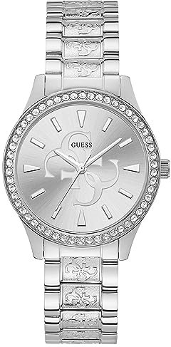 GUESS Watches Ladies Anna Damen Uhr analog Quarzwerk mit Edelstahl Armband W1280L1