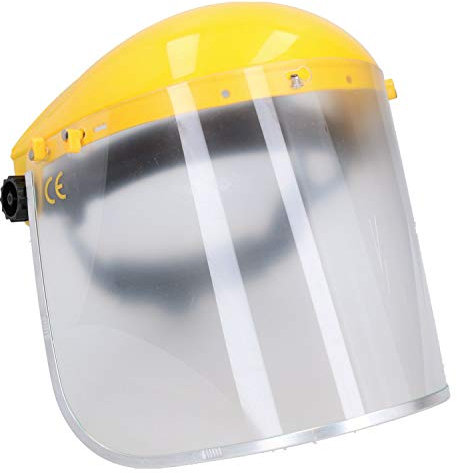 AB Tools Safety Face Shield Mask Flip Visor Clear Protector Eye Protection & One Extra Lens