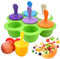 NATUCE Silicone Ice Pop Molds, Colorful Popsicle Molds with Plastic Sticks, Reusable Ice Lolly Makers, Popsicle Moulds for Kids - Food Grade, BPA Free, Dishwasher Safe