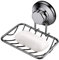 iPEGTOP No-Drilling Soap Dish Holder, Super Powerful Vacuum Suction Cup Shower Soap Dish - Strong Rustproof Stainless Steel Soap Saver Sponge Holder for Bathroom & Kitchen Sink (Graphite)