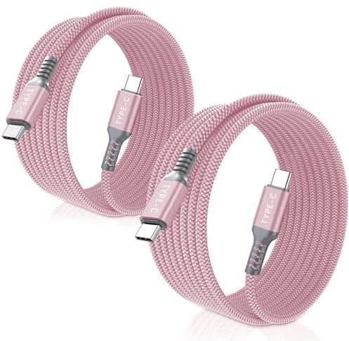 Basesailor USB C to Type C 100W Cable 3M/2Pack,Power Delivery Fast Charging PD Charger Cord for MacBook,iPad Pro 10 10th Air 4 4th 5 5th Mini 6 6th Generation,Samsung Galaxy Z Flip Fold,Google Pixel 7