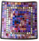 ART-CRAFT Dekoschale Mosaikschale Violett mit Spiegel Tonschale Schlüsselschale aus Terracotta mit handbemalten Glaselementen zu einem schönen Muster von Hand gearbeitet
