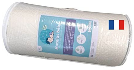 Easy Dort - Colchón de Viaje para bebé, 60 x 120 cm, práctico colchón sin Pliegues y separaciones, 120 x 60 x 5 cm