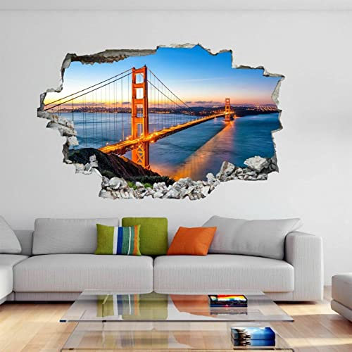 Golden Gate Bridge San Francisco Wandaufkleber Wandtattoo Home Office Decor DC15
