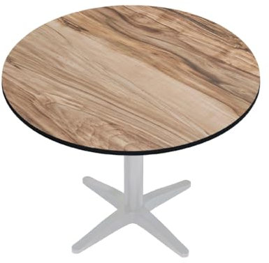 GGMMÖBEL COMPACT | Esstisch HPL Tischplatte | Ø68 cm | Sheesham | Perfekt für klappbare Gartentisch, Esstisch | Outdoor | Restaurant, Cafe, Bar