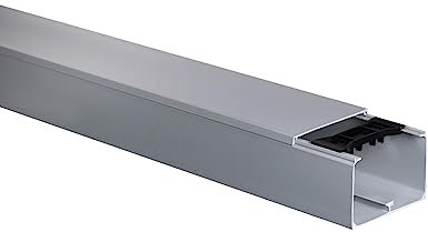 10m KOMIB Kabelkanal/Kabelkanäle/Kabelführung - Verschiedene Größen und Farben - Schraubbar - 5 x 2m Stangen - (Grau - Steingrau, 90 x 60 mm)