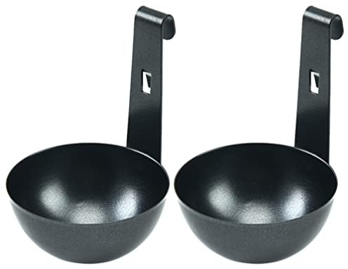 DOITOOL Cuiseur Oeuf, 2 Pièces Cuiseurs à œufs Machine à œufs Pochés Tasses, à Oeufs Poacher En Acier Inoxydable Antiadhésive, à Oeufs Cuillère Coquilles, à Oeufs Gadget De Cuisine