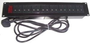 19 Unit SWITCHED/8-WAY/, 19 Equipment/Cabinet Rack Power Distribution Enclosures/Cabinet Racks, Qty X 1